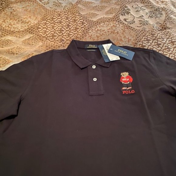 Polo Ralph Lauren "Bear" Men's Collared Shirt - Black - Picture 2 of 3
